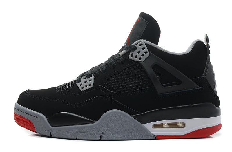 Jordan 4 Retro Basketball Shoes in Black/Red - product image from the listing.