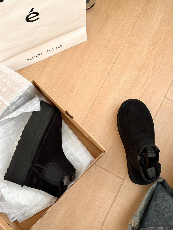 Women's BUS03 Wool Leather 5CM Shoes 35-40 with box - product image from the listing.