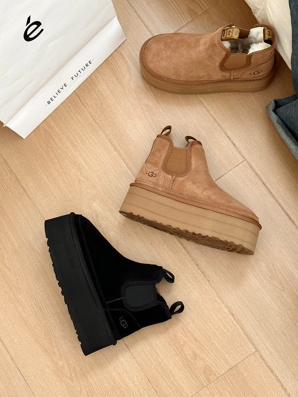 Women's BUS03 Wool Leather 5CM Shoes 35-40 with box - product image from the listing.