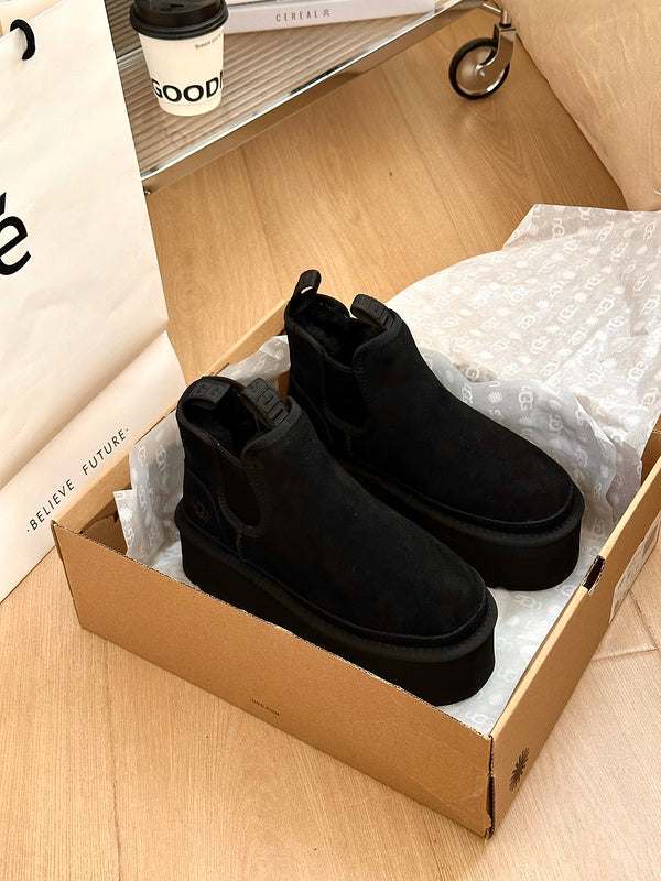 Women's BUS03 Wool Leather 5CM Shoes 35-40 with box - product image from the listing.