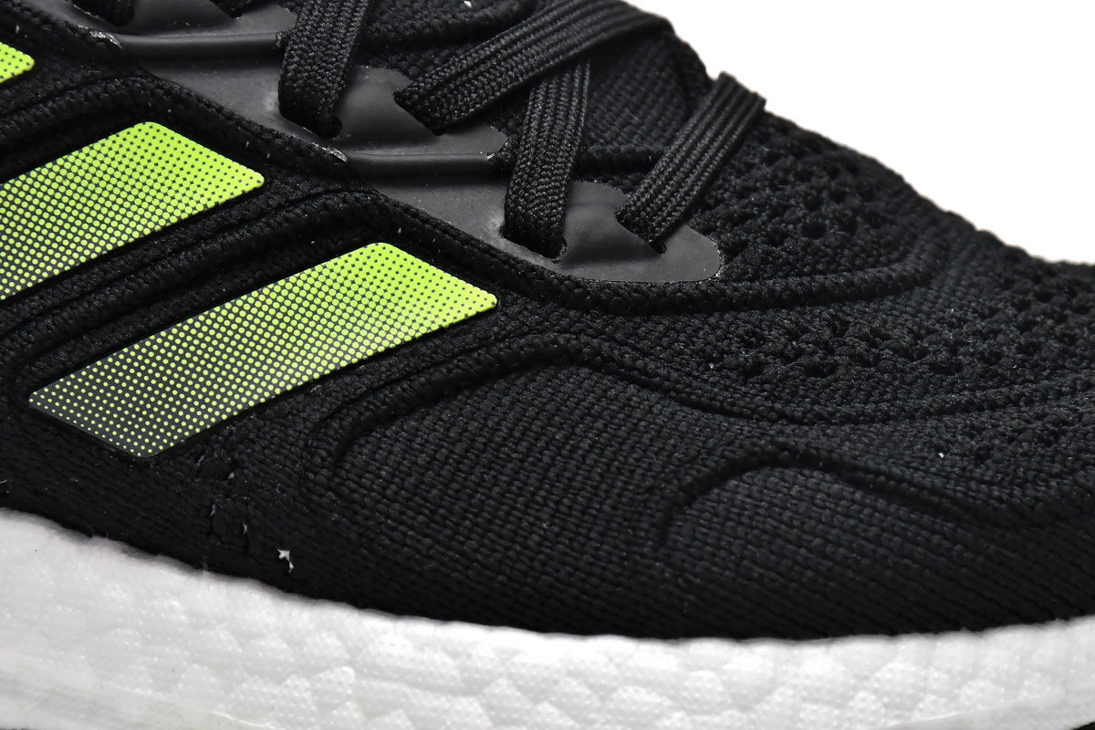 adidas UltraBoost 22 H01172 Running Shoes in Black Green - product image from the listing.
