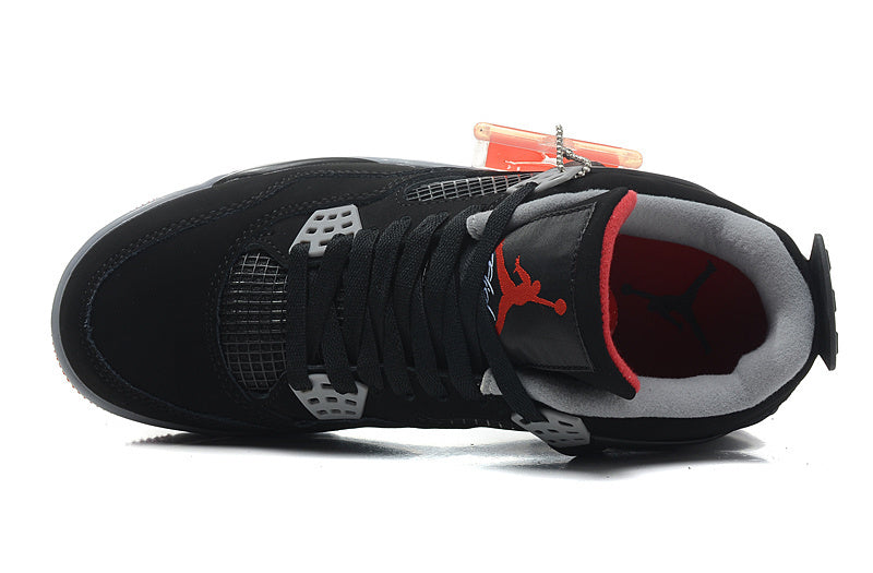 Jordan 4 Retro Basketball Shoes in Black/Red - product image from the listing.