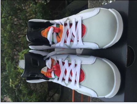 Air Jordan 6 Sneakers in White, in Grey and Red - product image from the listing.
