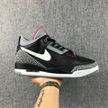 Air Jordan 3 Retro Black Cement Sneakers, in Black and Grey - product image from the listing.