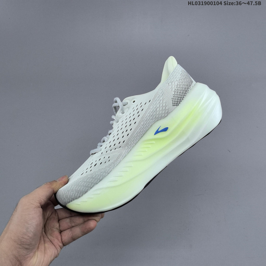 Brooks Glycerin Max Running Shoes, in White and Lime - product image from the listing.