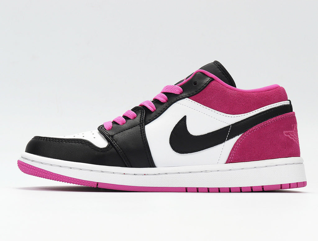 Jordan 1 Low Raspberry Sneakers in Pink Black White CK3022-005 - product image from the listing.