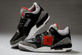 Air Jordan 3 Black Grey Red High-Top Sneakers - product image from the listing.