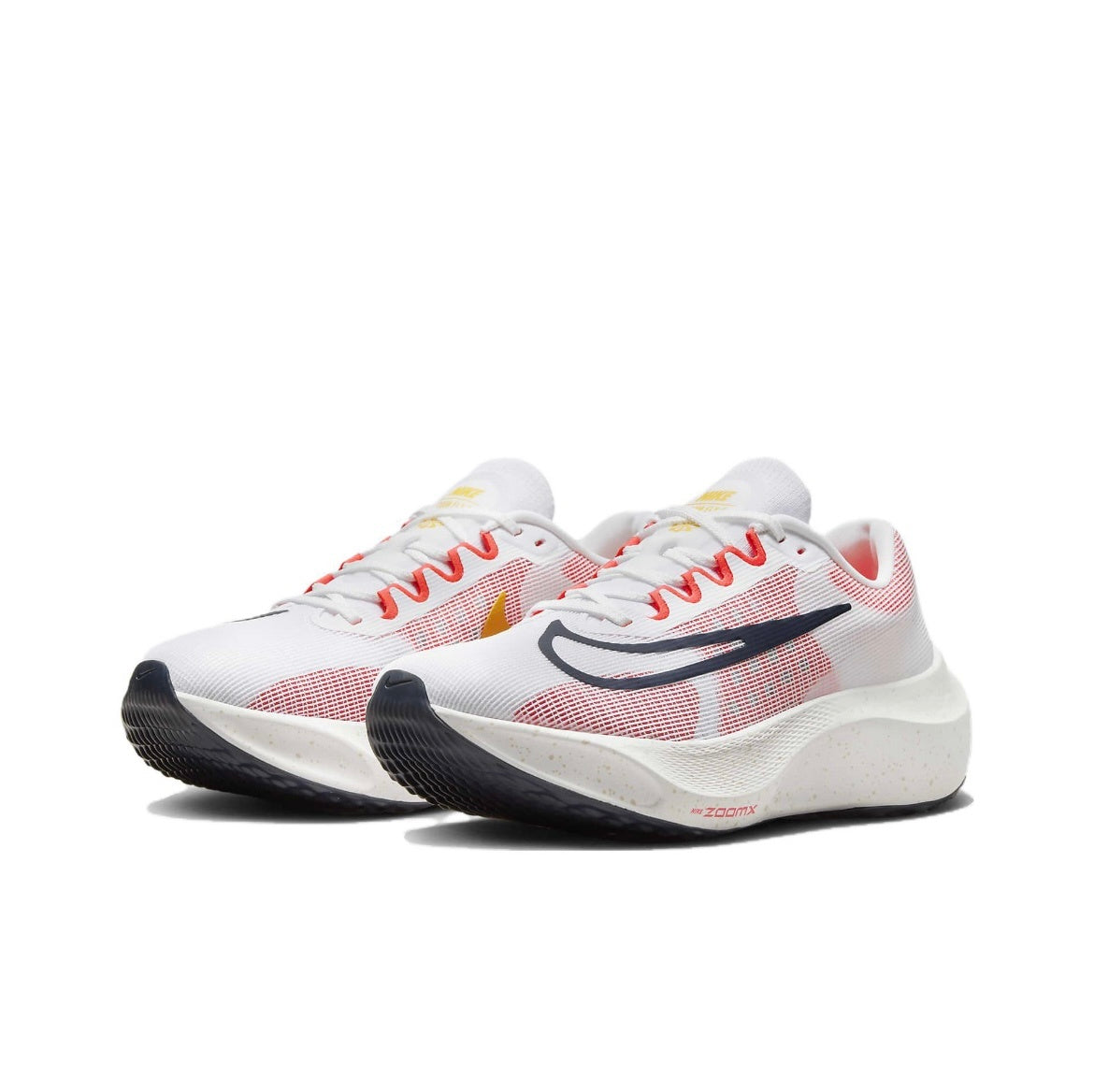 Nike Zoom Fly 5 Running Shoes in White Red DM8968-100 - product image from the listing.