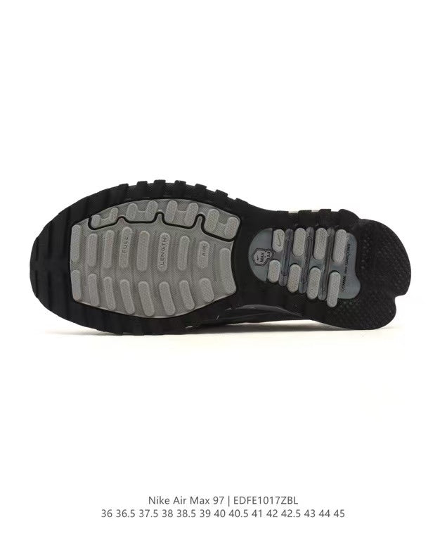 Nike Air Max 97 Sneakers in Silver Grey EDE1017ZBL - product image from the listing.