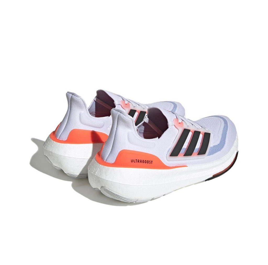 Adidas Ultraboost 23 Running Shoes in White Black Orange HQ6351 - product image from the listing.