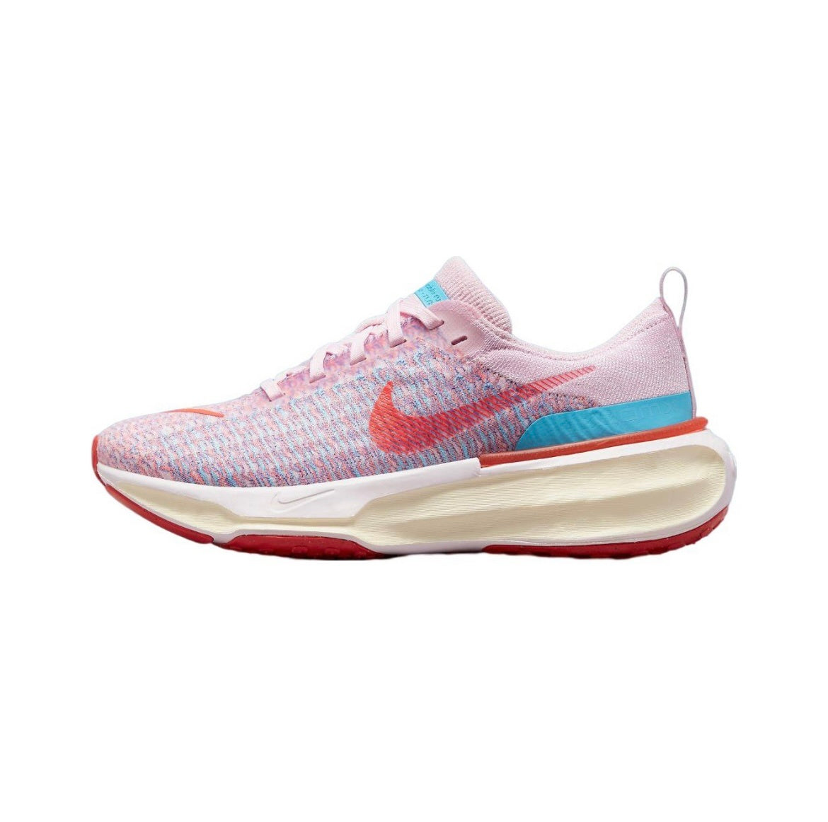 Women's Nike ZoomX Invincible Run Flyknit 3 Road Running Shoes Pink - product image from the listing.