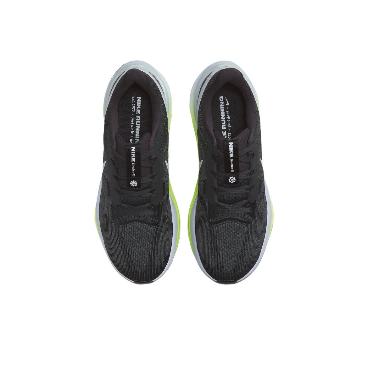 Nike Structure 25 Road Running Shoes in Black Volt DJ7883-005 - product image from the listing.