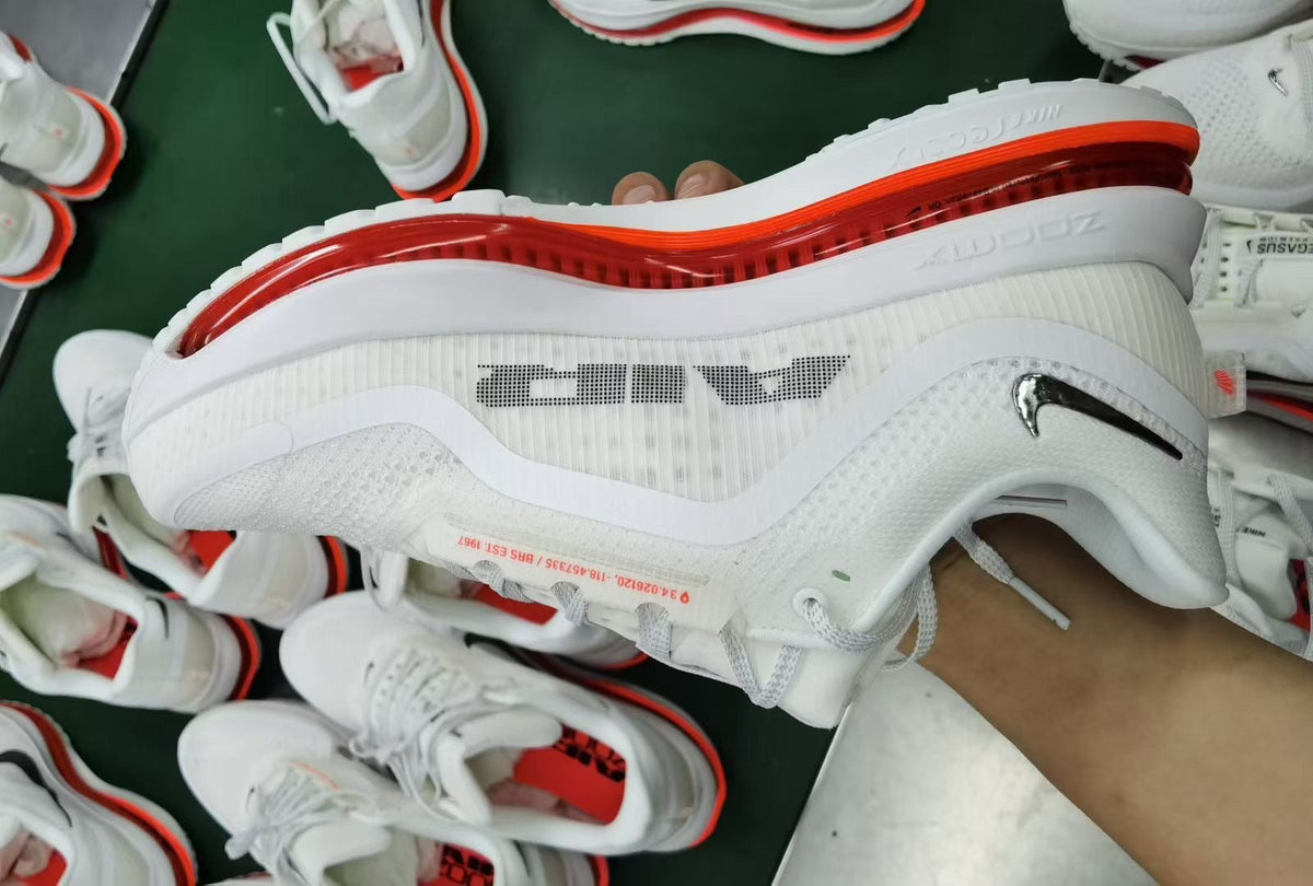 Nike Pegasus Premium Running Shoes in White Red HQ2592-101 - product image from the listing.