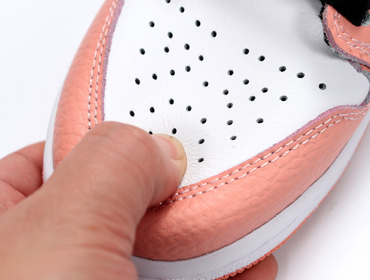Quartz Pink Sneakers Style - Jordan 1 Low 555112-603 - product image from the listing.