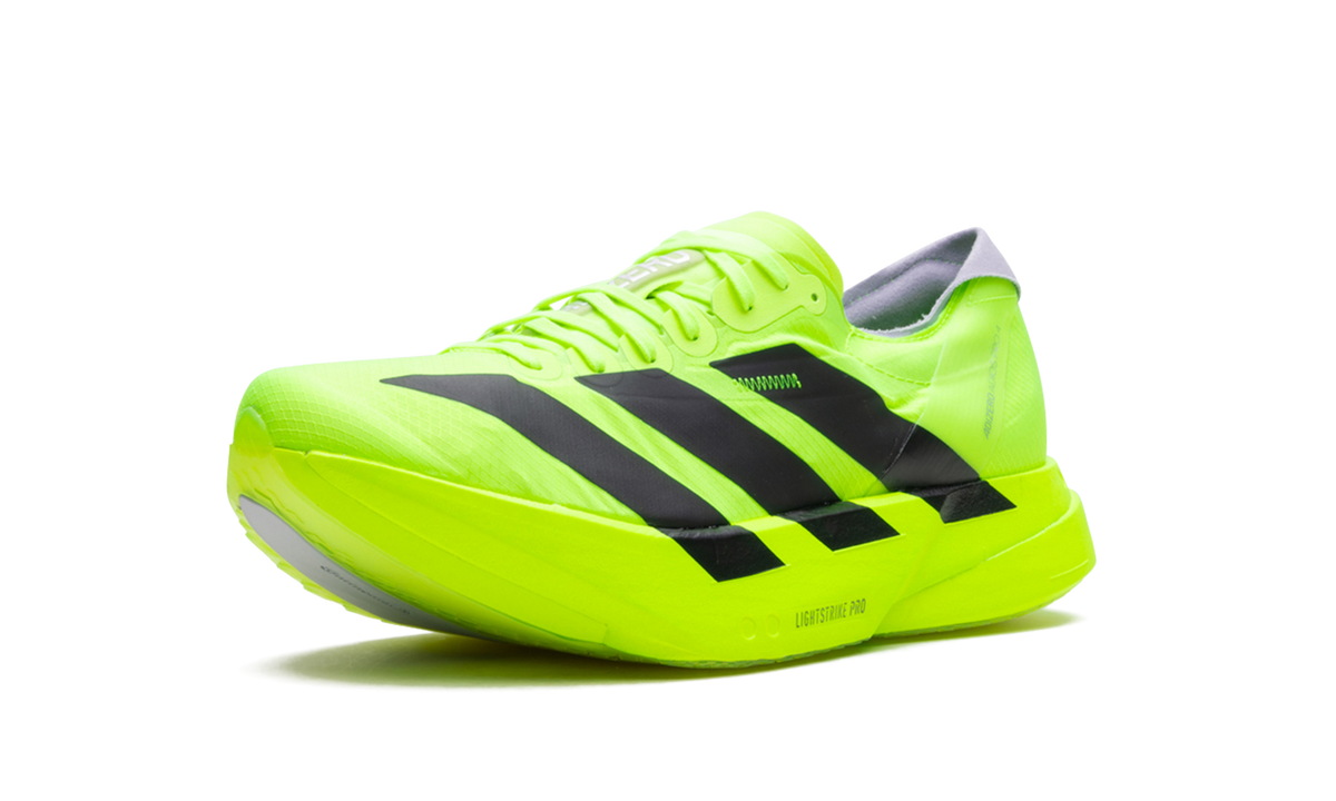 "Lucid Lemon Black" Adizero Adios Pro 4 JR6364 - product image from the listing.