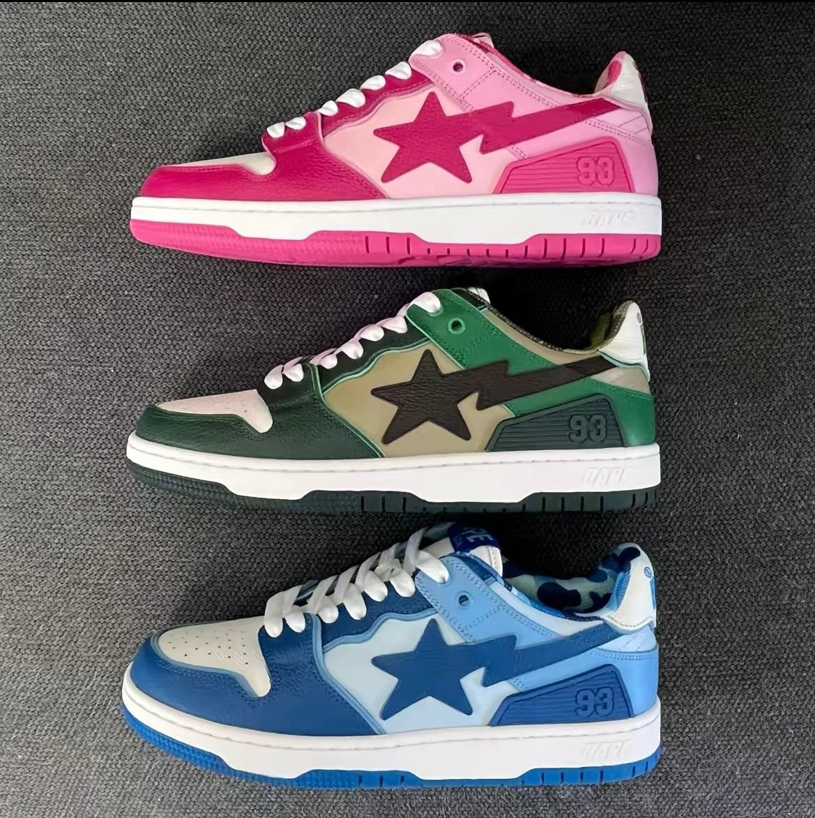 A BATHING APE BAPE SK8 Sta Sneakers in Blue - product image from the listing.