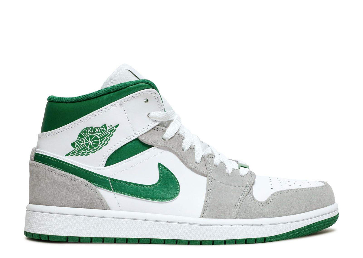 Air Jordan 1 Mid SE 'Grey Pine Green' Sneaker - product image from the listing.
