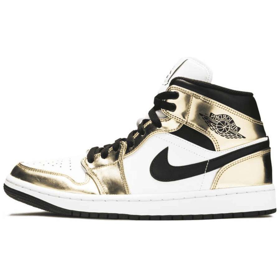 Jordan 1 Mid in Metallic Gold - product image from the listing.