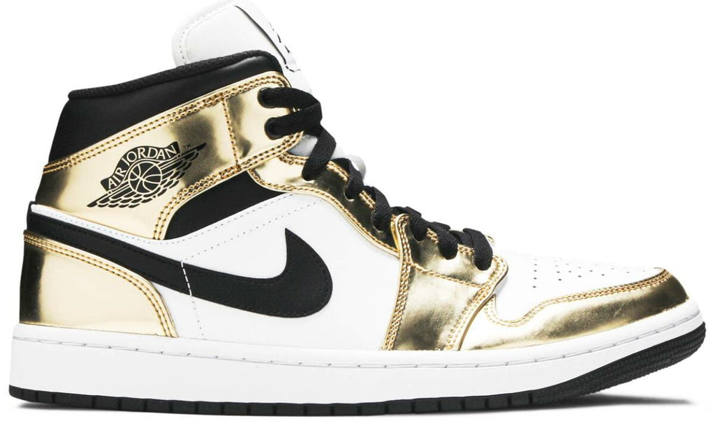 Jordan 1 Mid in Metallic Gold - product image from the listing.