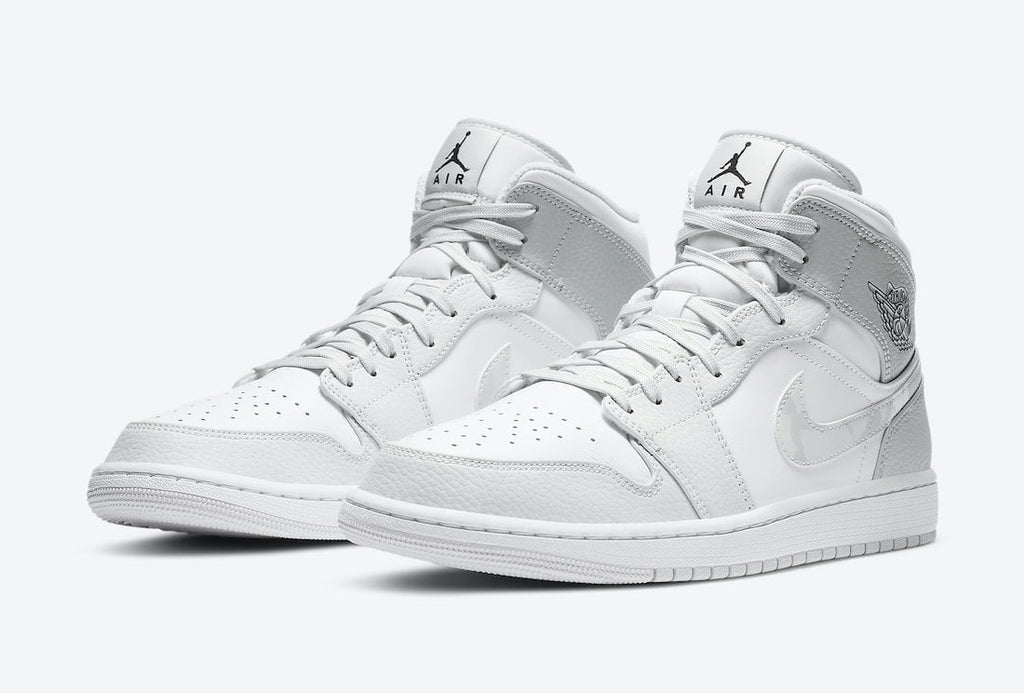 Grey Camo Swoosh - Jordan 1 MID SE GS DC9035 - product image from the listing.
