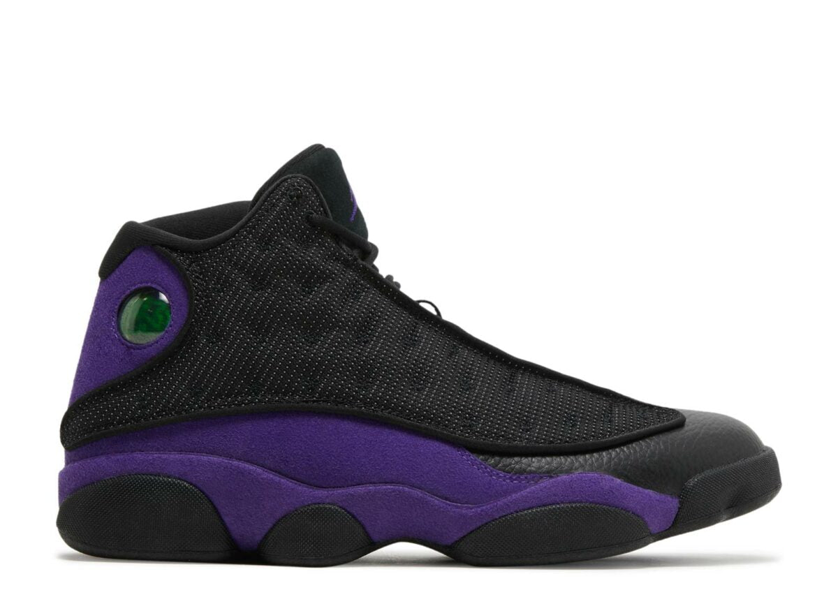 Jordan 13 in Black / Purple - product image from the listing.