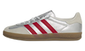 Women's Gazelle Indoor "Silver Metallic Better Scarlet" JR2403 - product image from the listing.
