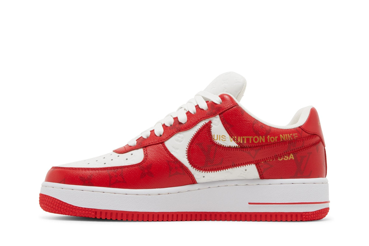 Nike Air Force 1 Low x Louis Vuitton By Virgil Abloh in White Red - product image from the listing.