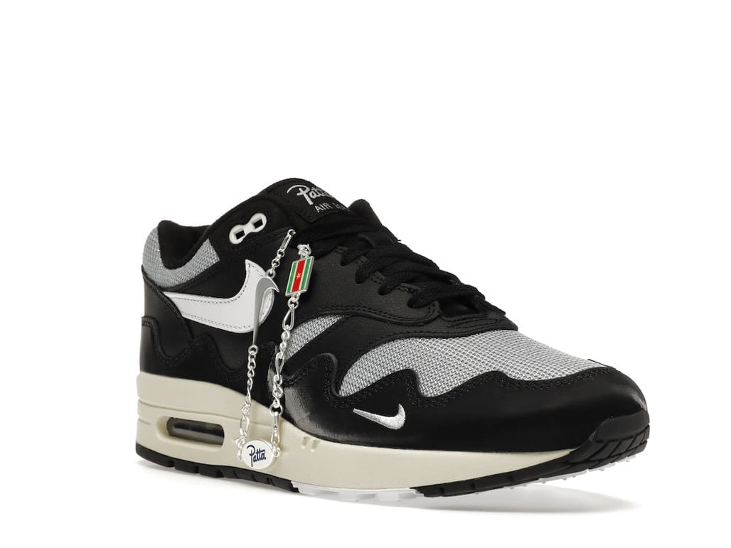 with Bracelet - Nike Air Max 1 Patta Waves Black - product image from the listing.