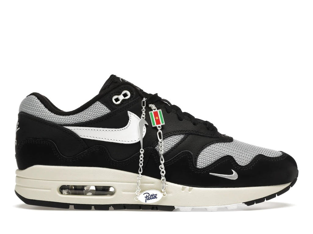 with Bracelet - Nike Air Max 1 Patta Waves Black - product image from the listing.