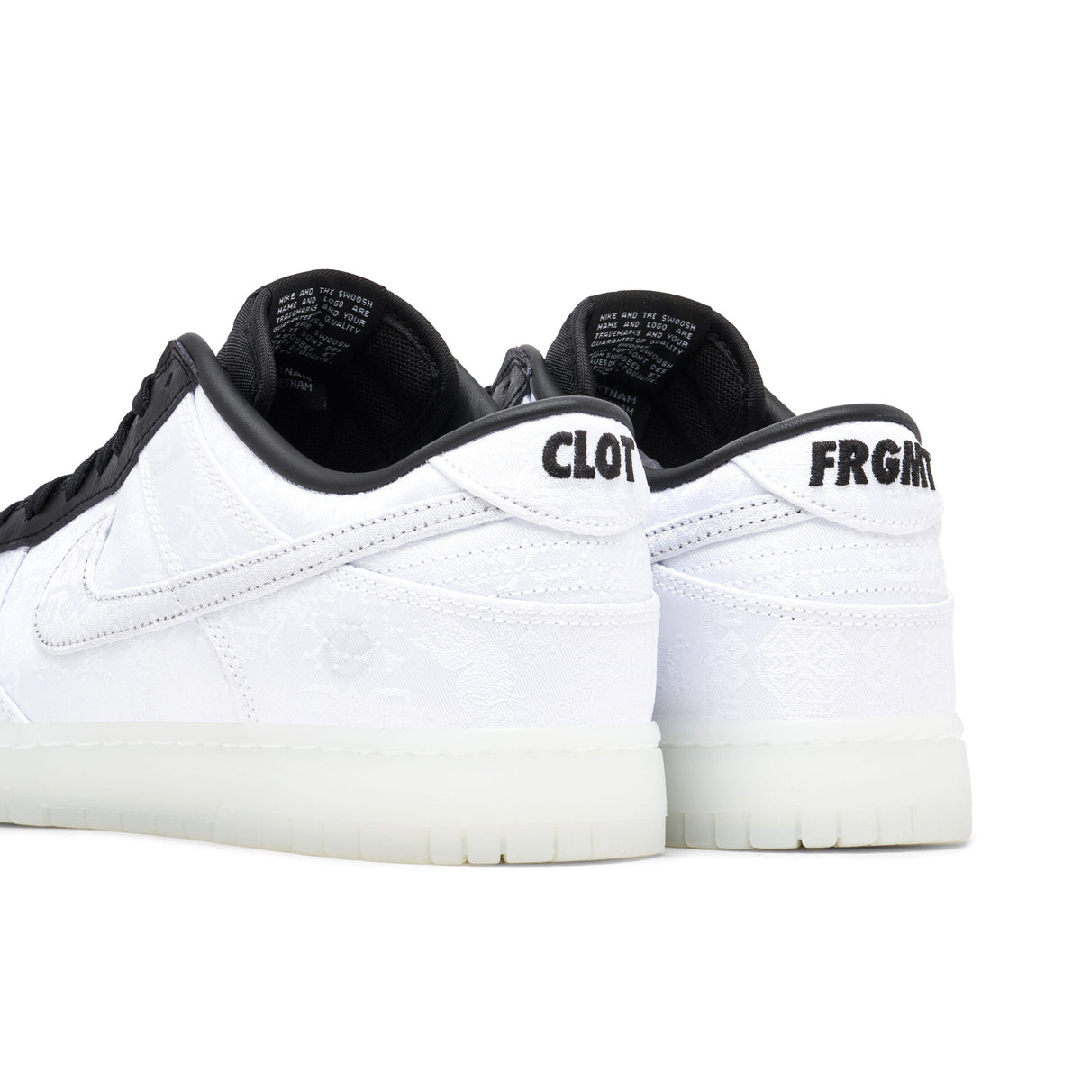 Nike Dunk Low x CLOT x fragment in Black White - product image from the listing.