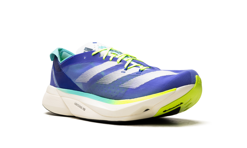 "Cobalt Blue Zero Metalic Lucid Lemon" Adizero Adios Pro 3 ID3635 - product image from the listing.