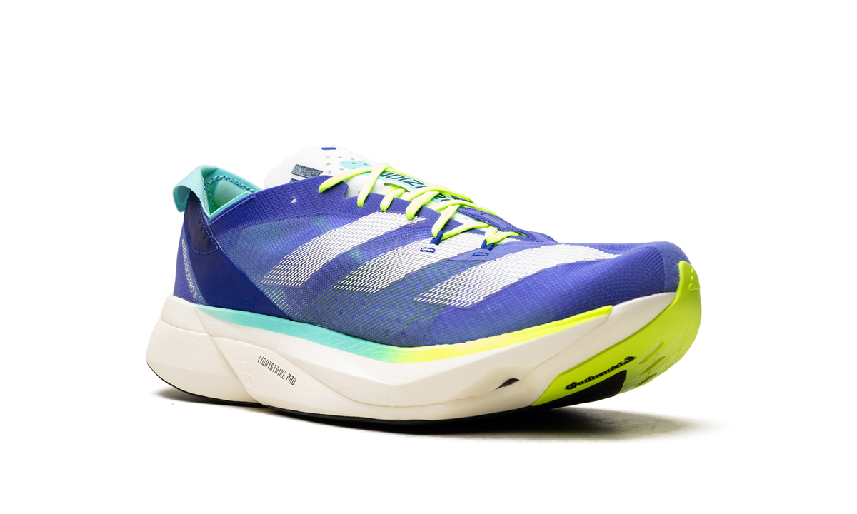 "Cobalt Blue Zero Metalic Lucid Lemon" Adizero Adios Pro 3 ID3635 - product image from the listing.