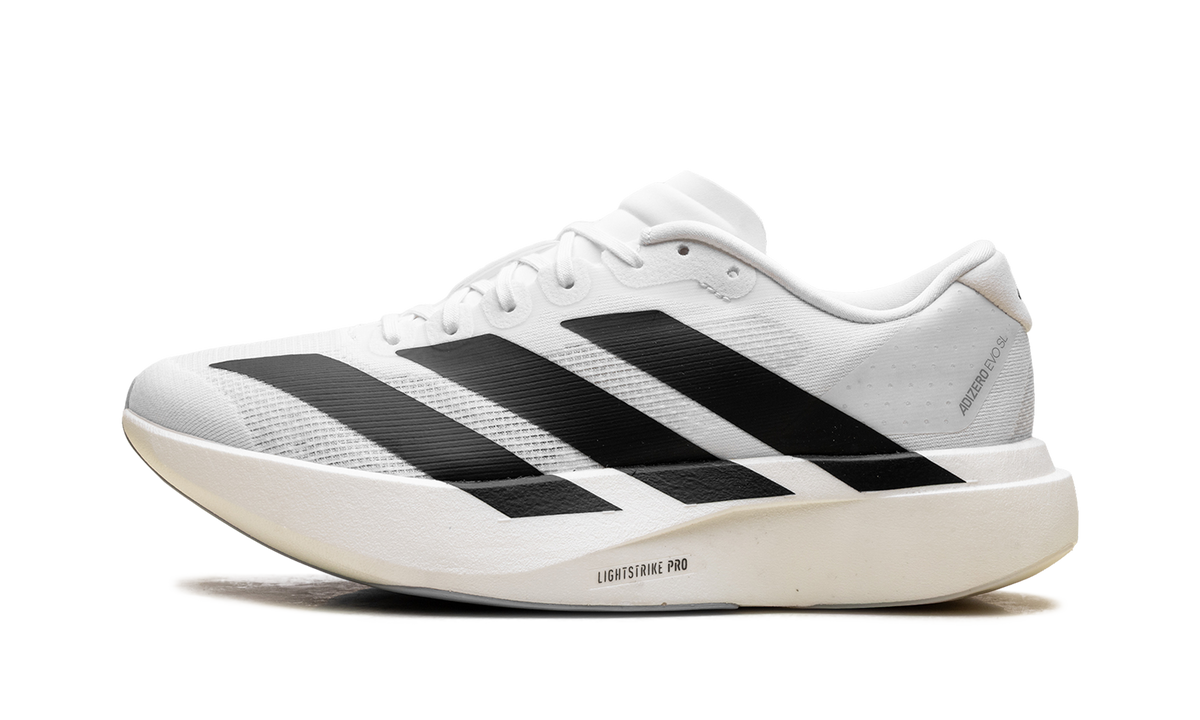 Women's Adizero Evo SL "White Black" JH6208 - product image from the listing.