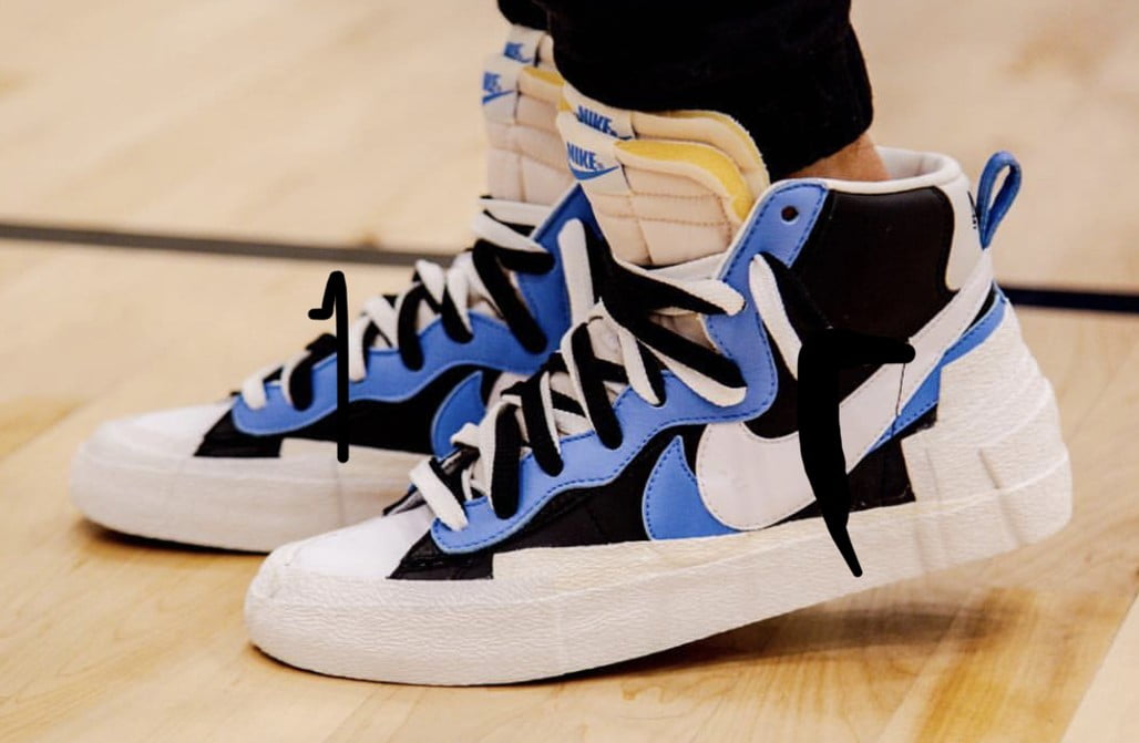 Sacai x Nike Blazer Mid in Black Blue - product image from the listing.