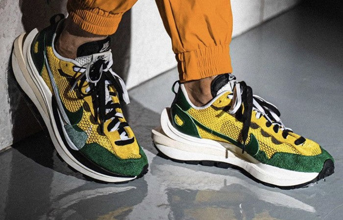 Sacai x Nike VaporWaffle Tour Yellow Stadium in Green - product image from the listing.