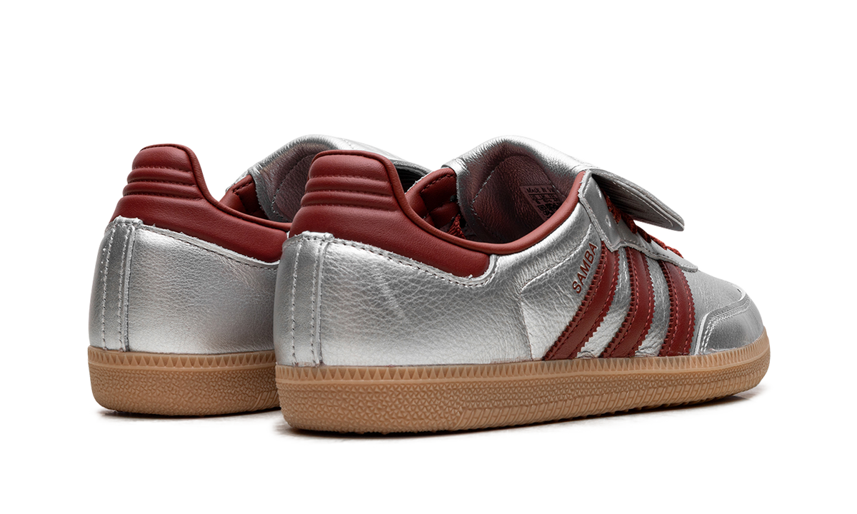 Women's Samba LT "Silver Metallic Ruby Gum" JH5707 - product image from the listing.