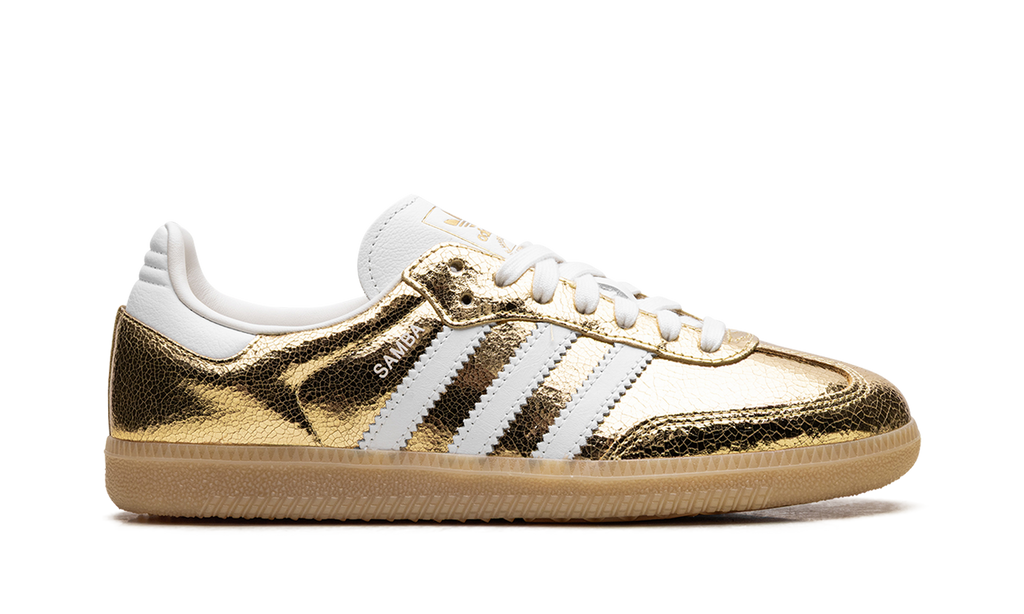 Women's Samba OG "Cracked Metallic Pack - Gold" KI5719 - product image from the listing.