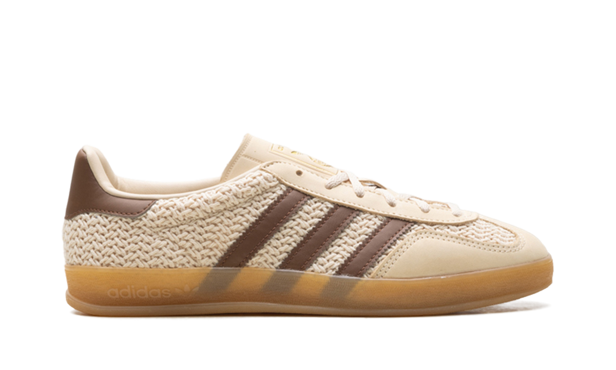 "Cream/Brown Knit" Gazelle Indoor JS1418 - product image from the listing.